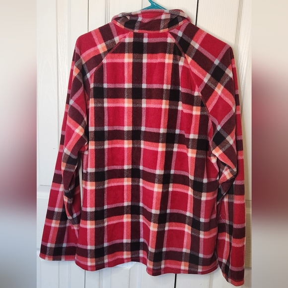 Eddie Bauer Women’s Fleece 1/4 Quarter Zip Pullover Dark Berry Red XXL - Picture 8 of 8